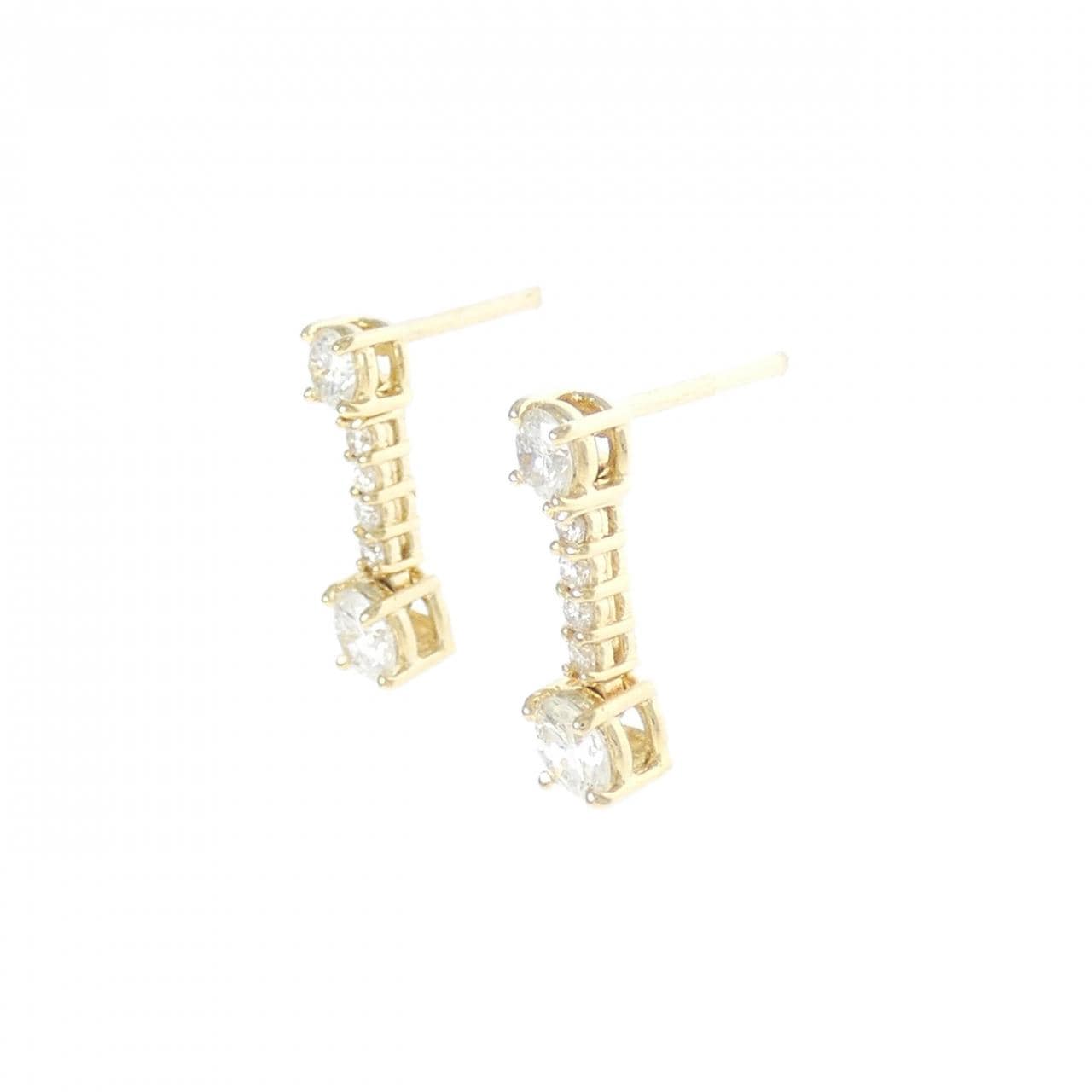 K18YG ダイヤモンド ピアス 0.76CT