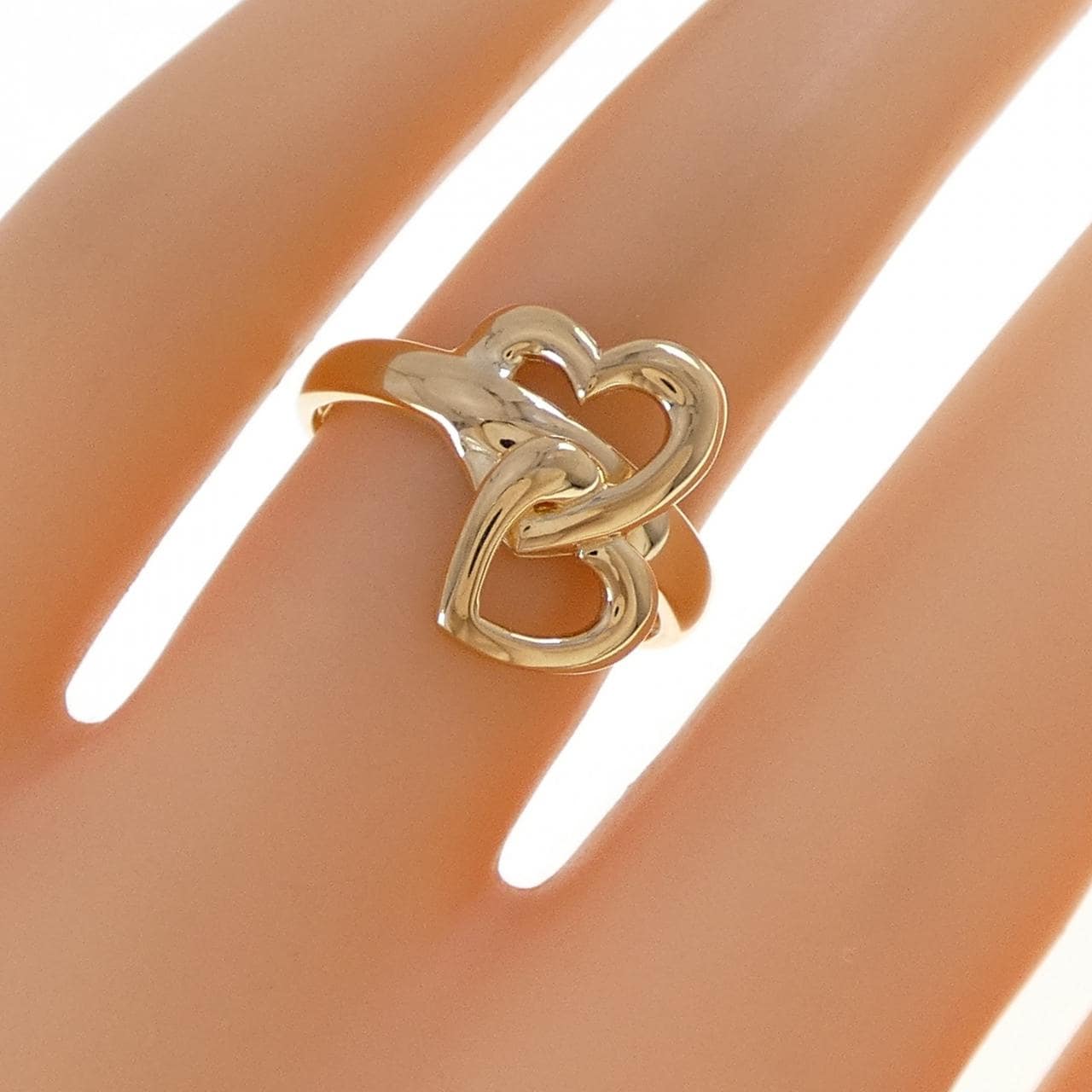 K18YG ハート リング