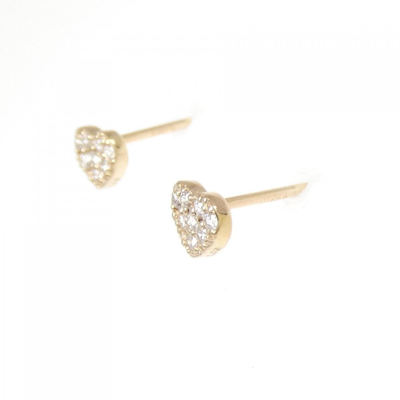ポンテヴェキオ ハート ダイヤモンド ピアス 0.12CT