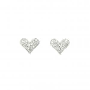 PT900 ハート ダイヤモンド ピアス 0.24CT