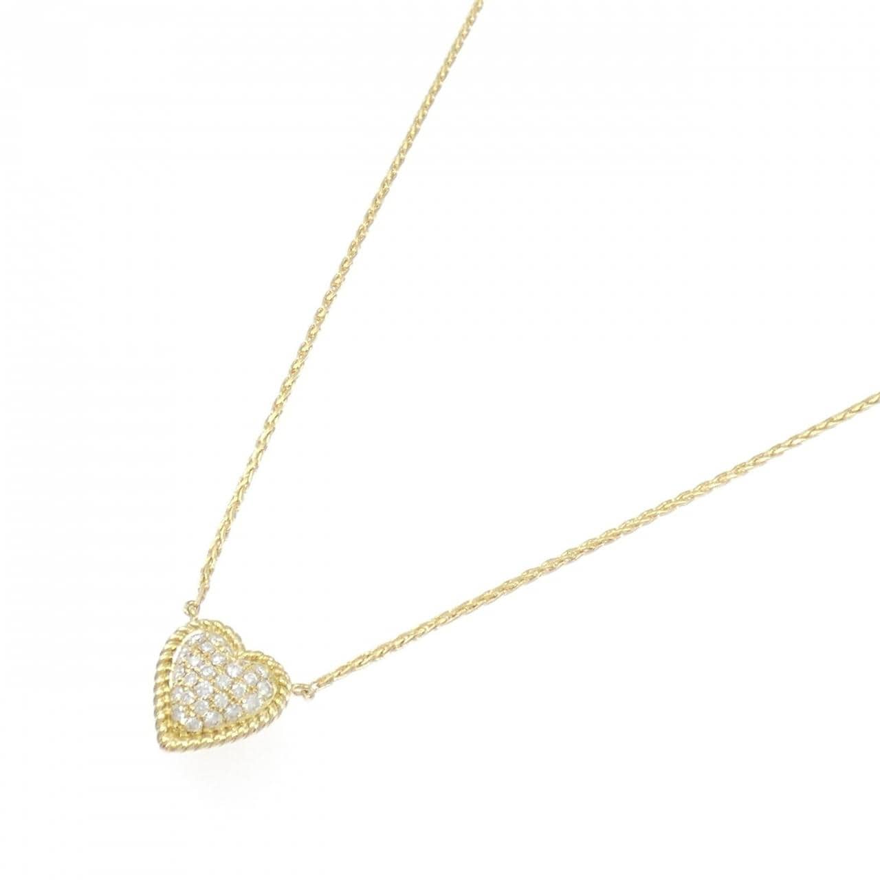 星の砂 ハート ダイヤモンド ネックレス 0.40CT