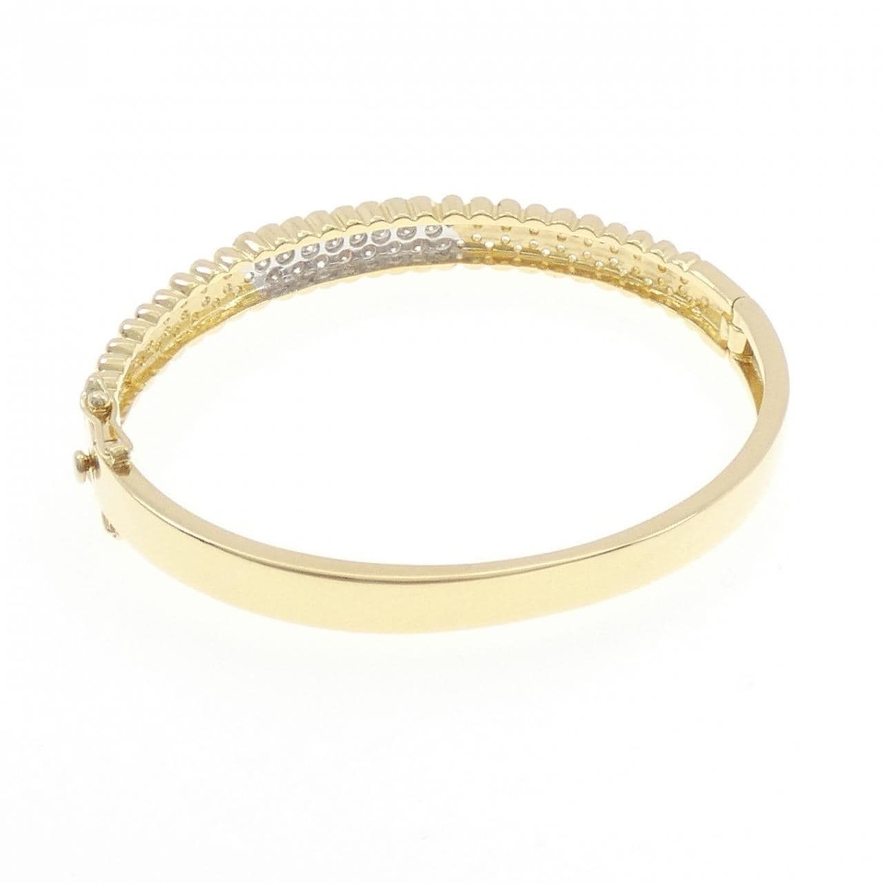 750YG/750WG パヴェ ダイヤモンド バングル 1.00CT