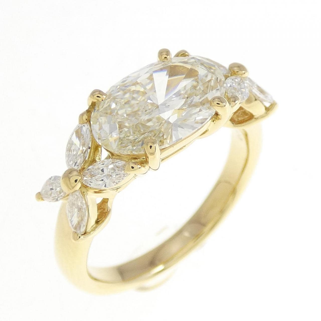 [Remake] K18YG Diamond ring 2.015CT L VS2 oval cut