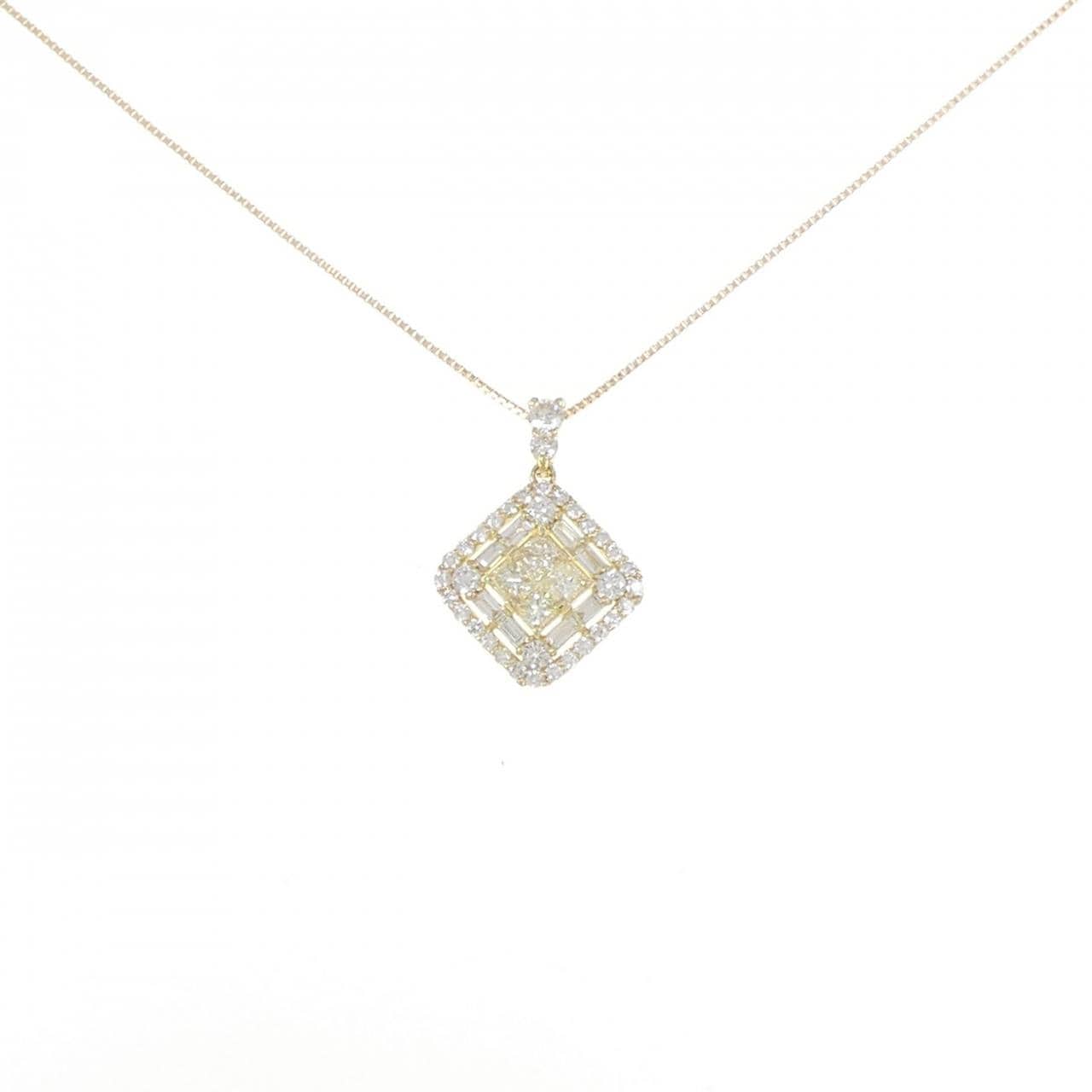 [BRAND NEW] K18YG Diamond necklace 0.80CT