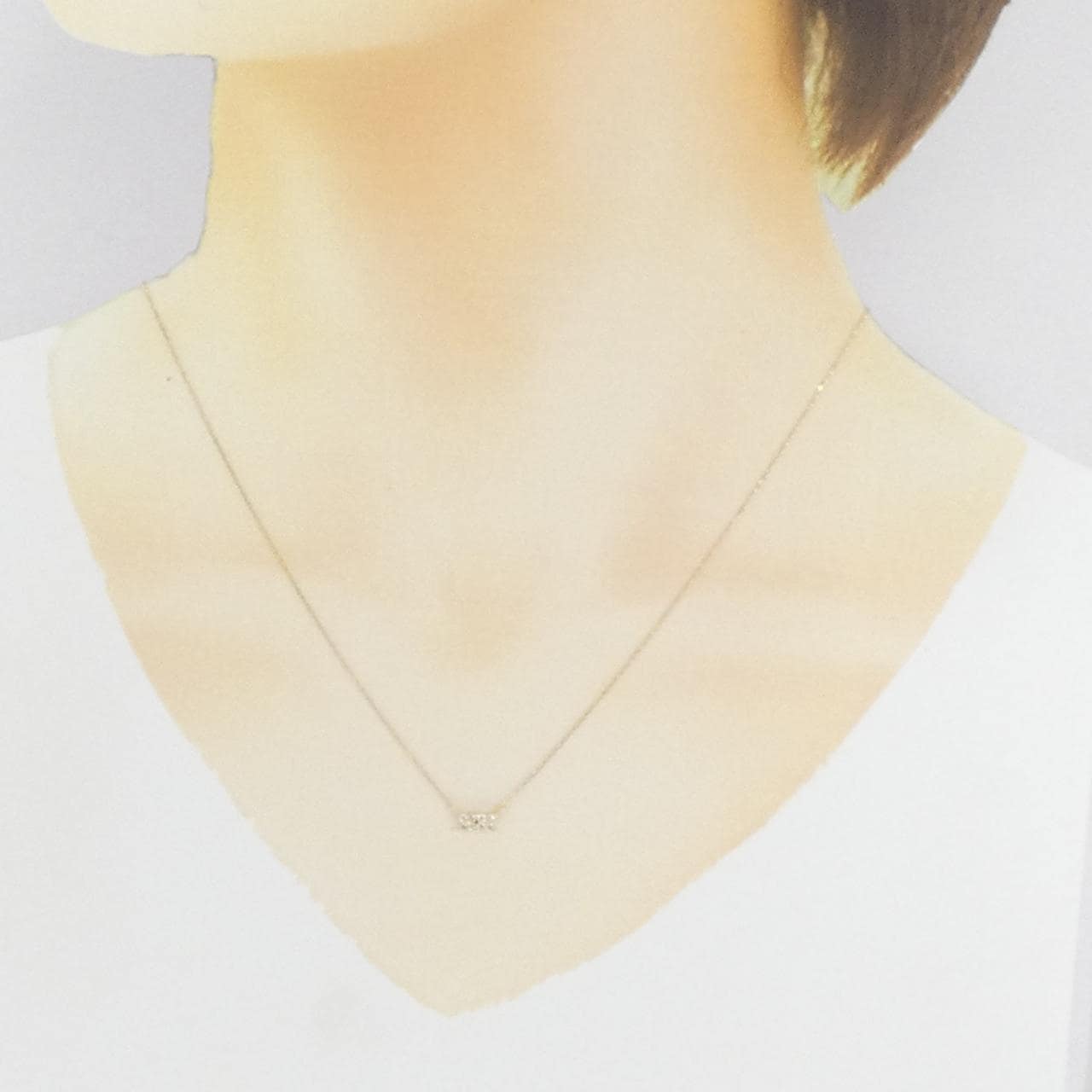 【新品】K18YG フラワー ダイヤモンド ネックレス 0.10CT
