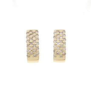 K18YG/750YG ダイヤモンド ピアス 1.00CT