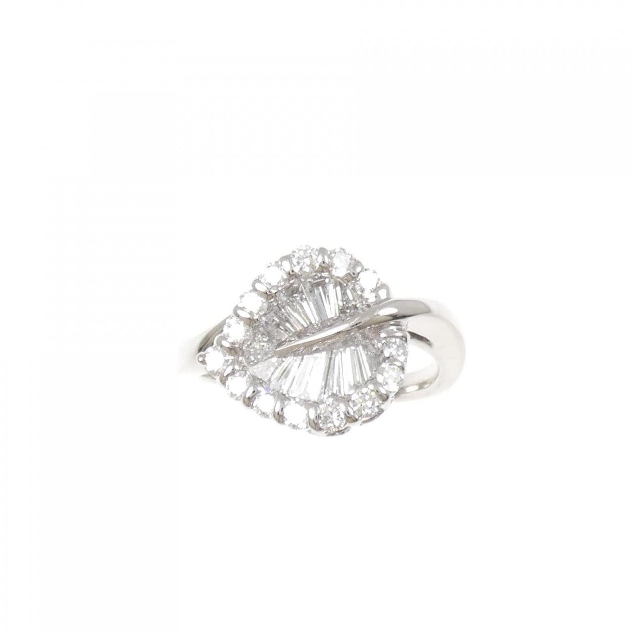 750WG リーフ ダイヤモンド リング 1.02CT