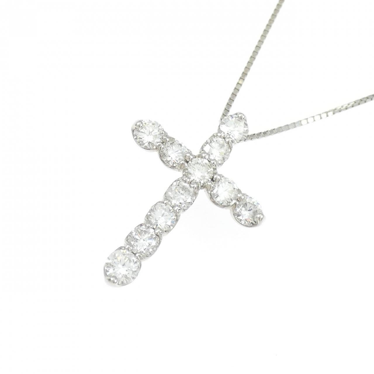 PT900/PT850 クロス ダイヤモンド ネックレス 1.50CT