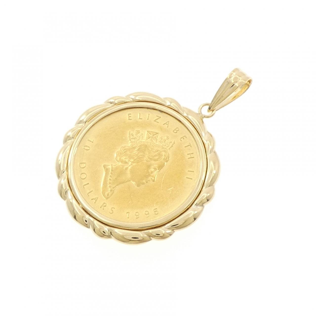 K18YG(枠) コイン ペンダント