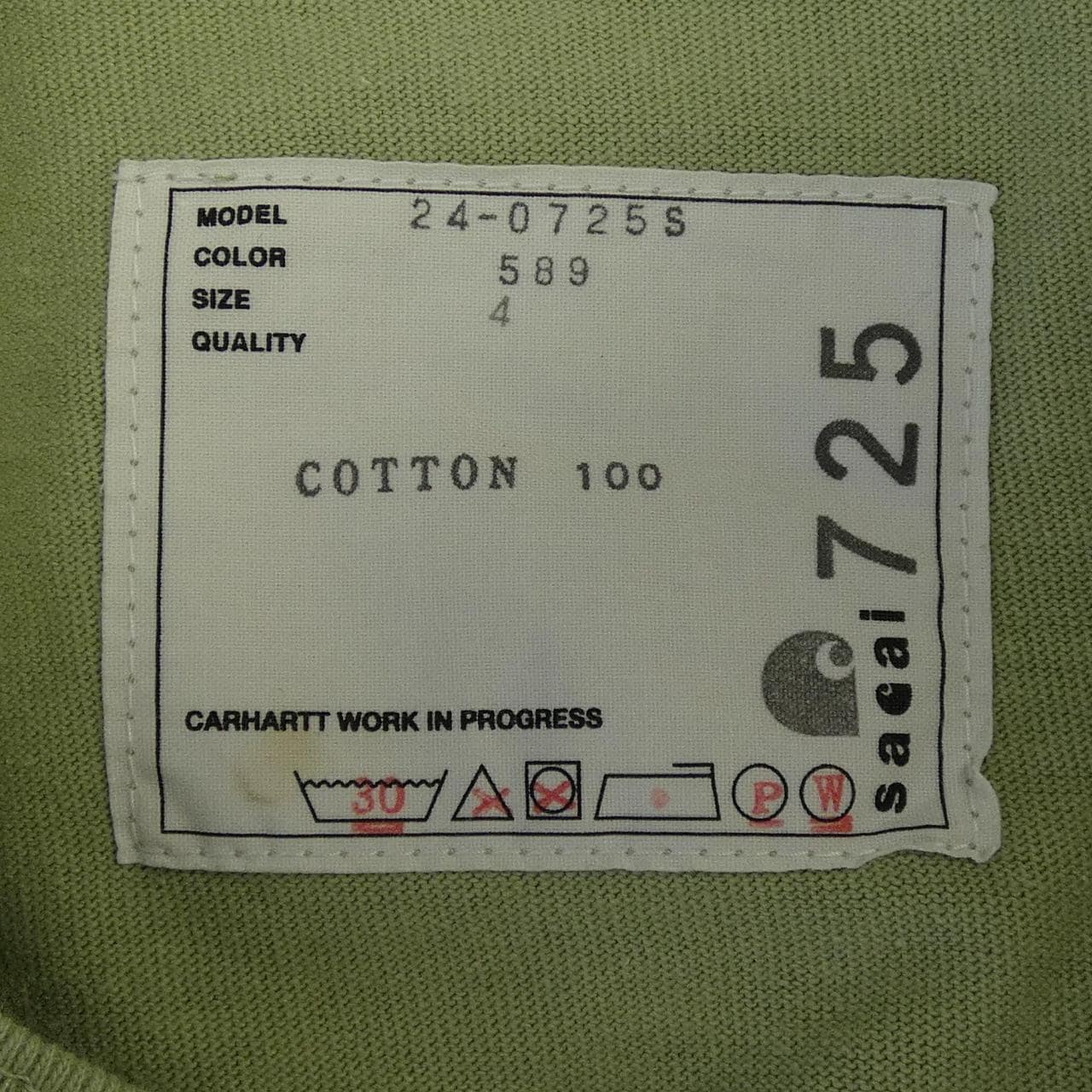 サカイ SACAI CARHARTT 24-0725S UNISEX Tシャツ