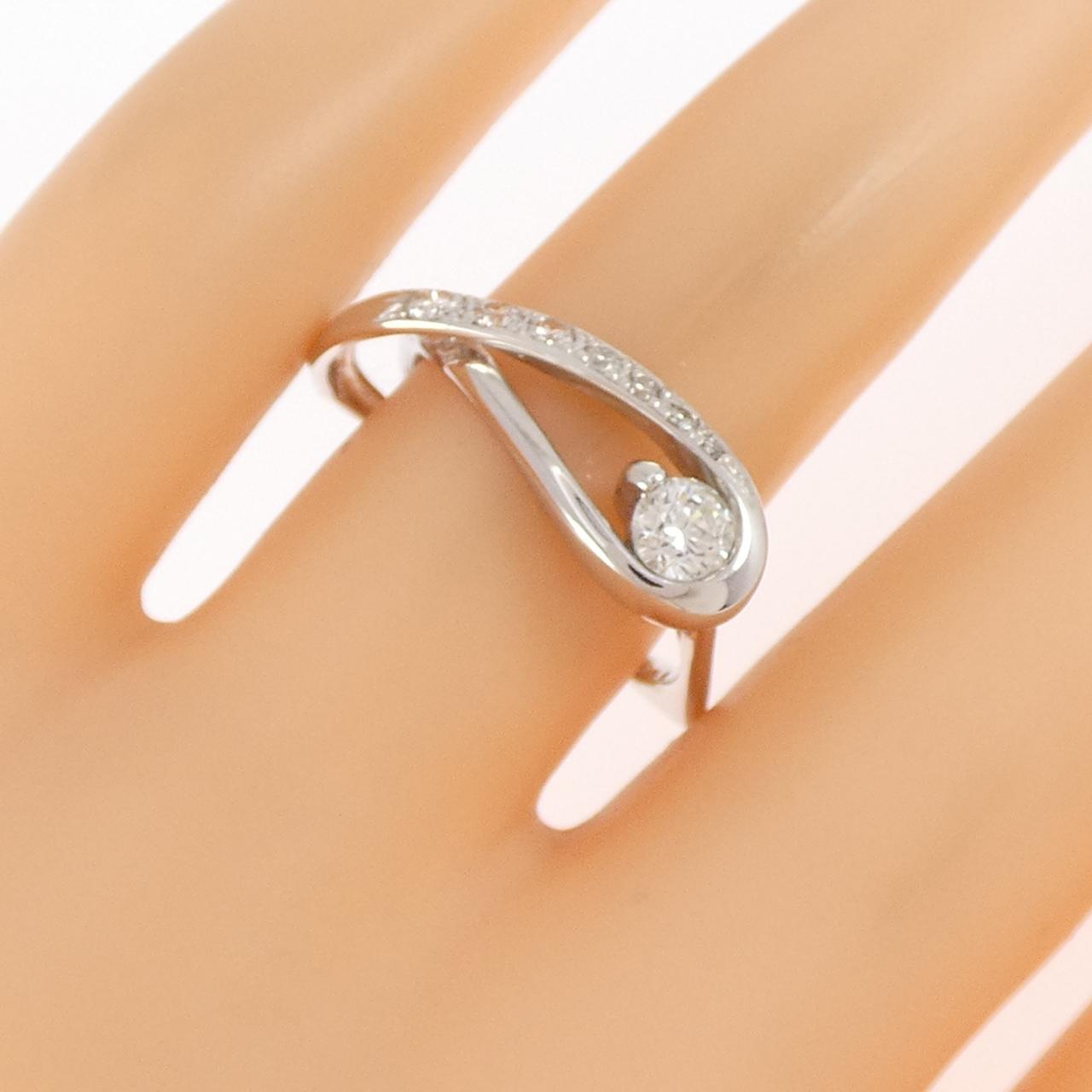 K18WG ダイヤモンド リング 0.40CT