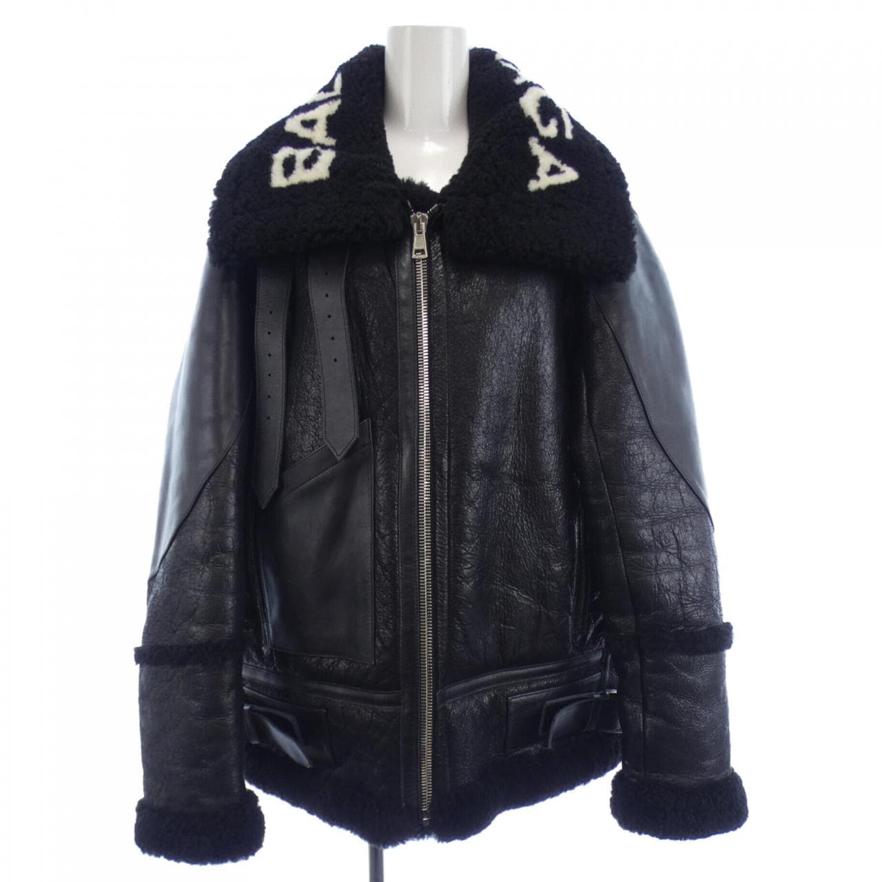 BALENCIAGA羊毛皮夹克