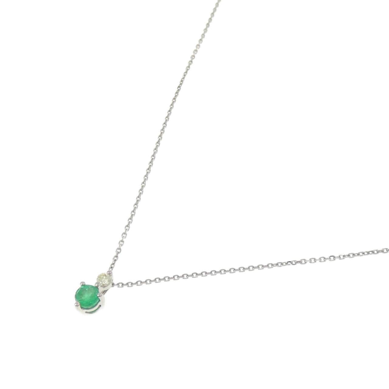 PT950 エメラルド ネックレス 0.20CT