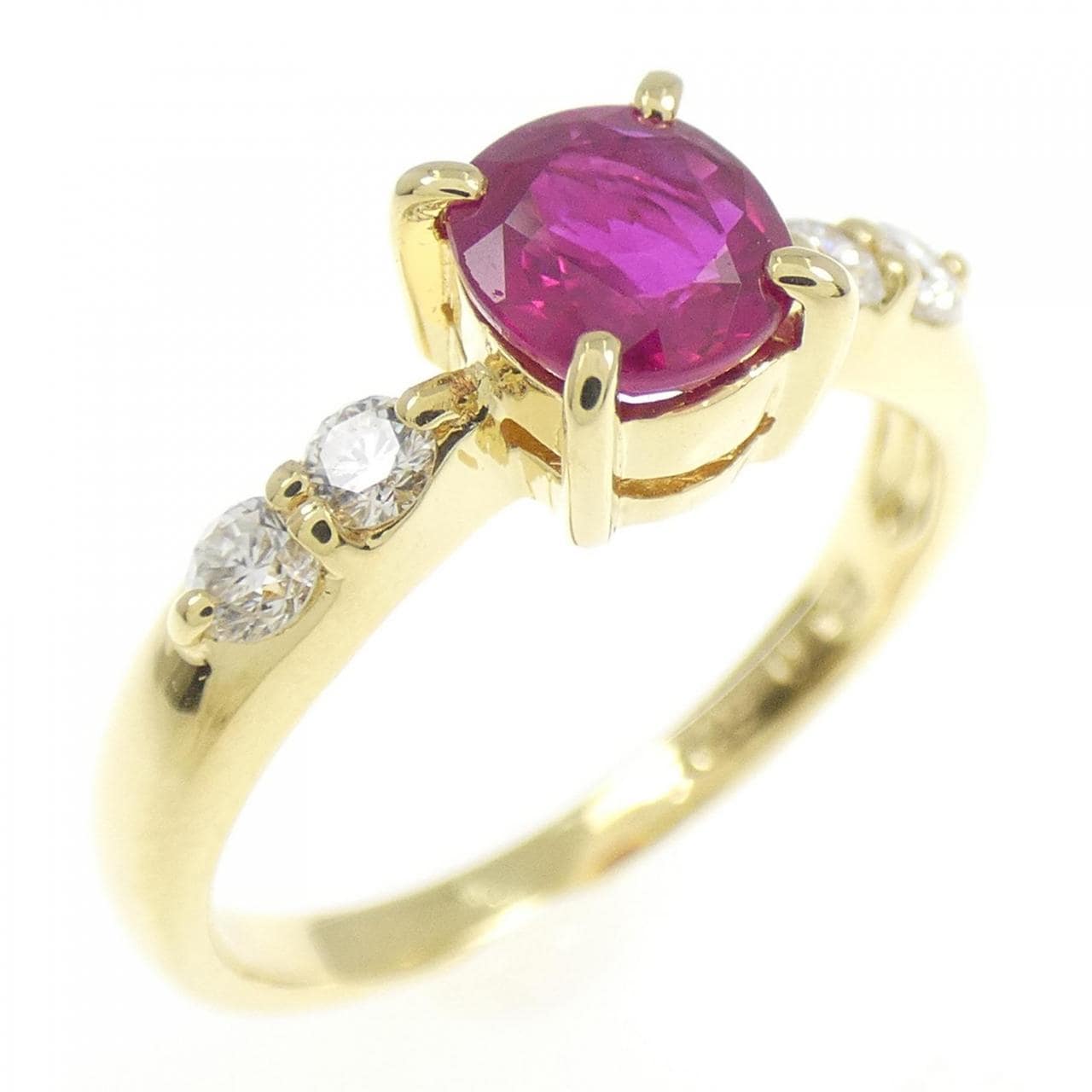 K18YG ルビー リング 0.624CT