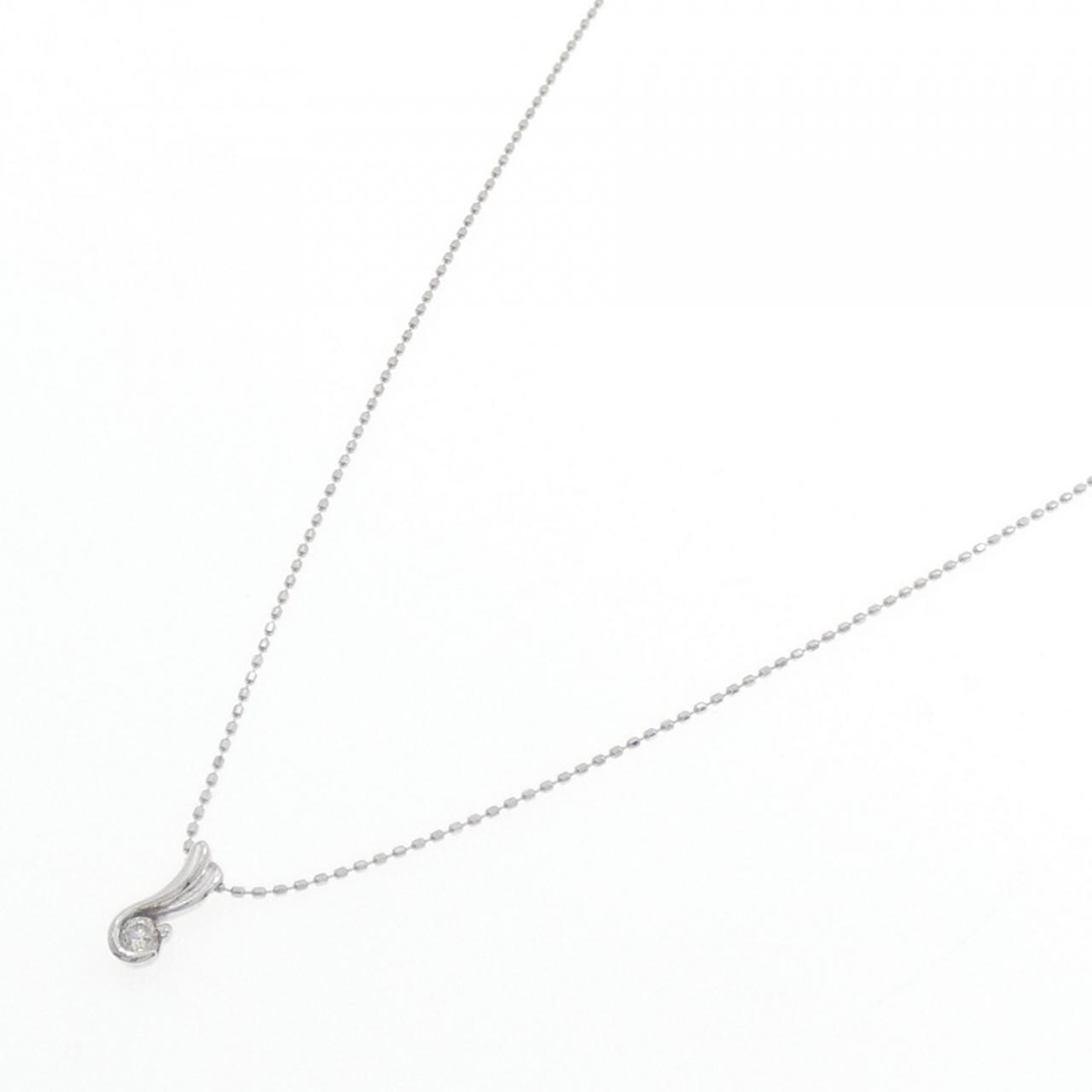 K18WG ダイヤモンド ネックレス 0.10CT