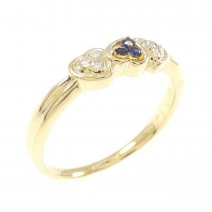 K18YG サファイヤ リング 0.05CT