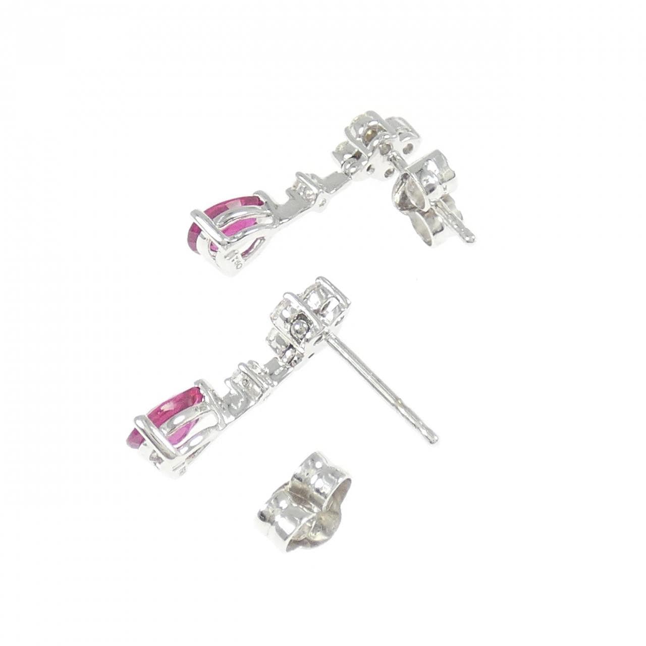 750WG ルビー ピアス