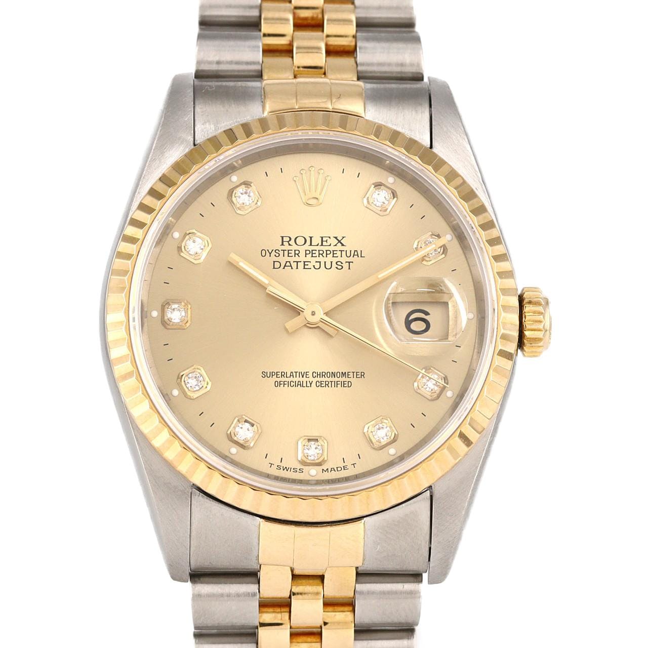 ロレックス デイトジャスト 16233G SSxYG 自動巻 S番