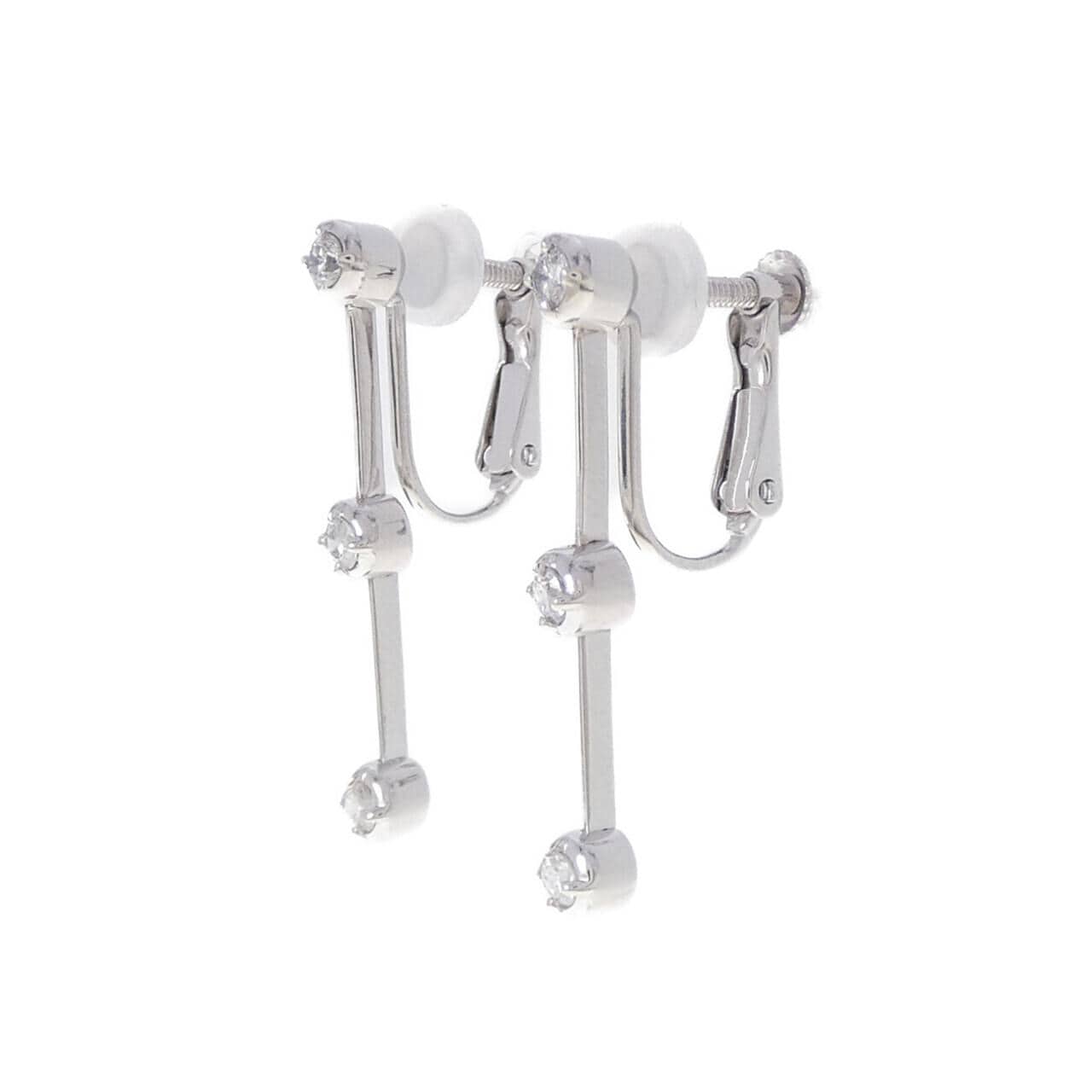 K18WG/K14WG ダイヤモンド イヤリング 0.30CT