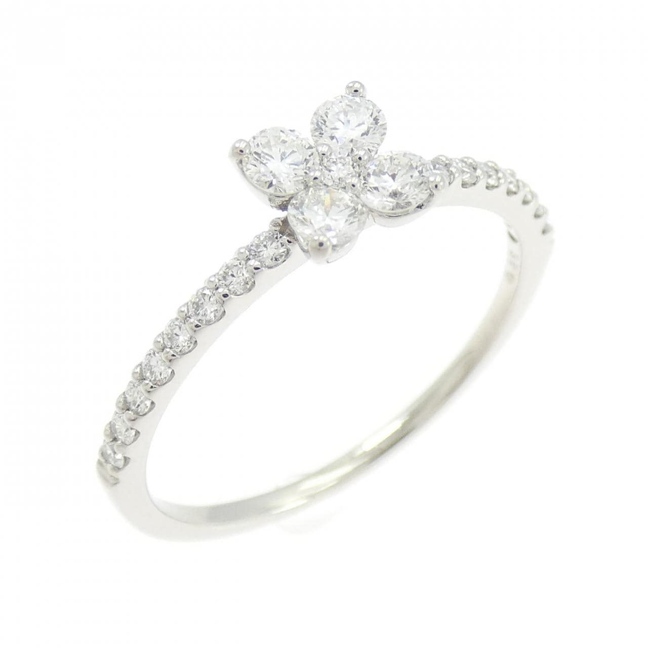 PT900 フラワー ダイヤモンド リング 0.35CT