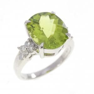 PT900 ペリドット リング 3.67CT