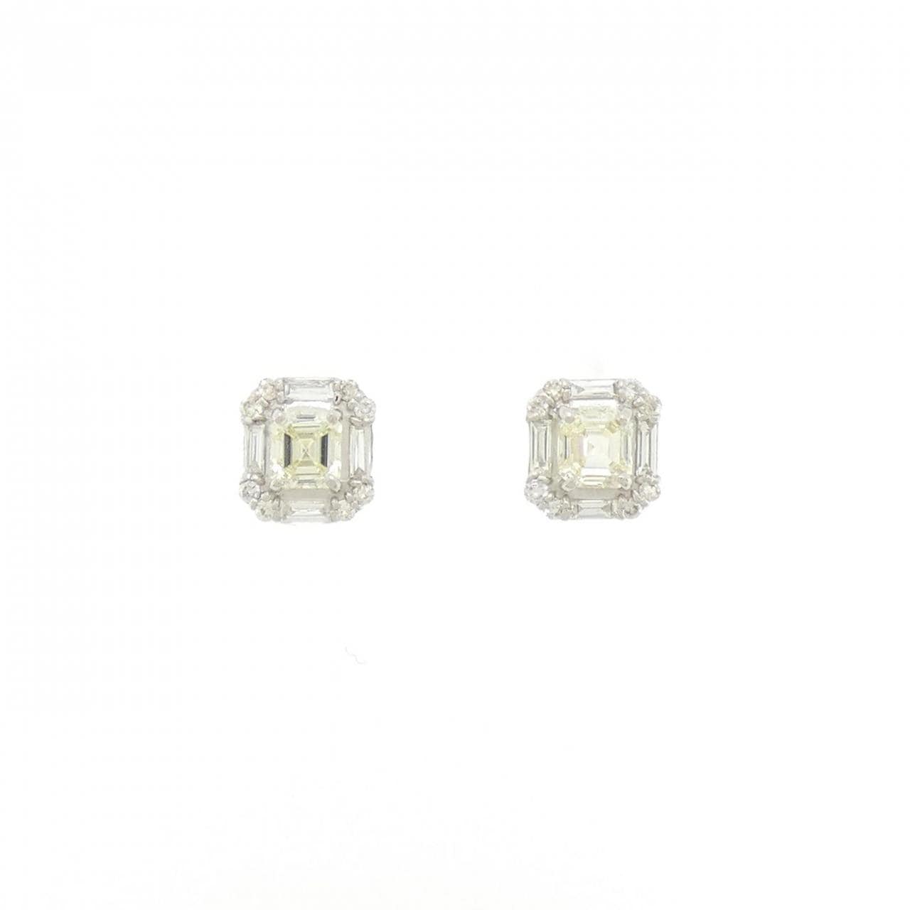 [新品] PT钻石耳环 0.84CT