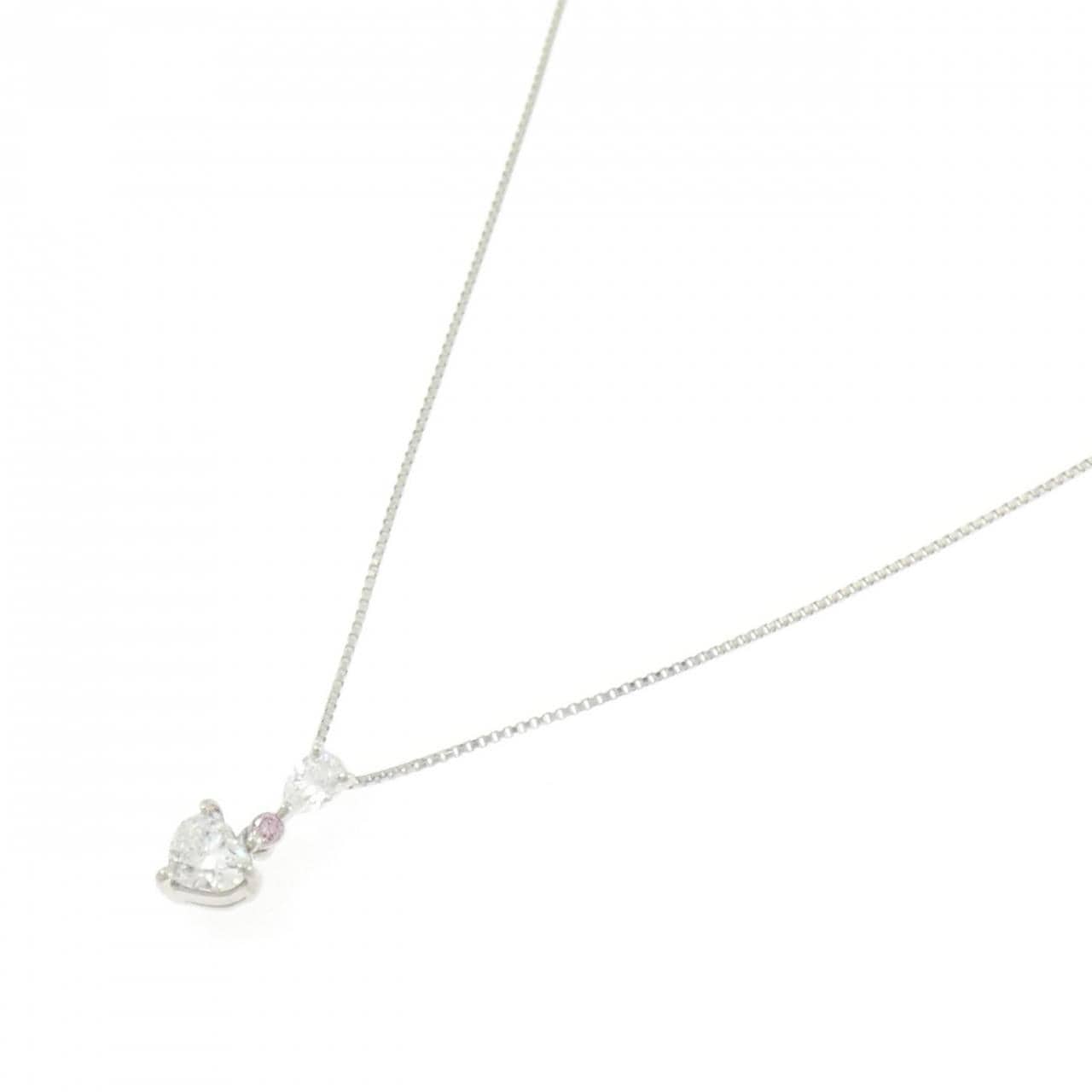 PT900/PT850 ダイヤモンド ネックレス 0.244CT F SI2 ハートシェイプ