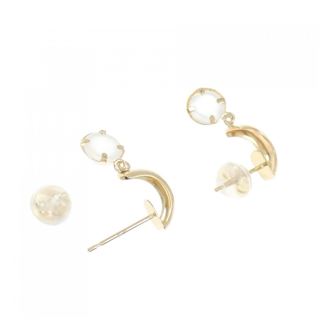 K18YG Moonstone earrings