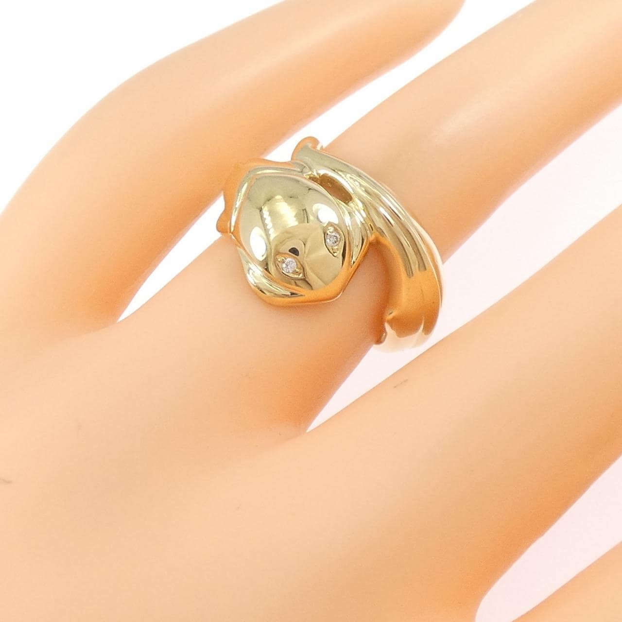 K18YG ダイヤモンド リング