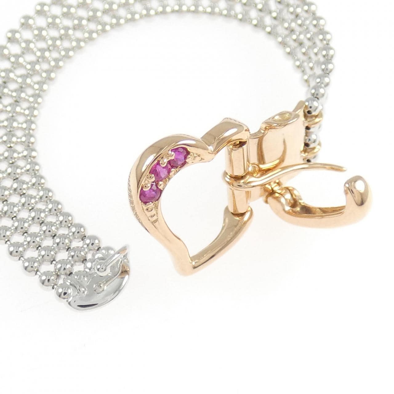 K18WG/K18PG ハート ルビー リング 0.05CT
