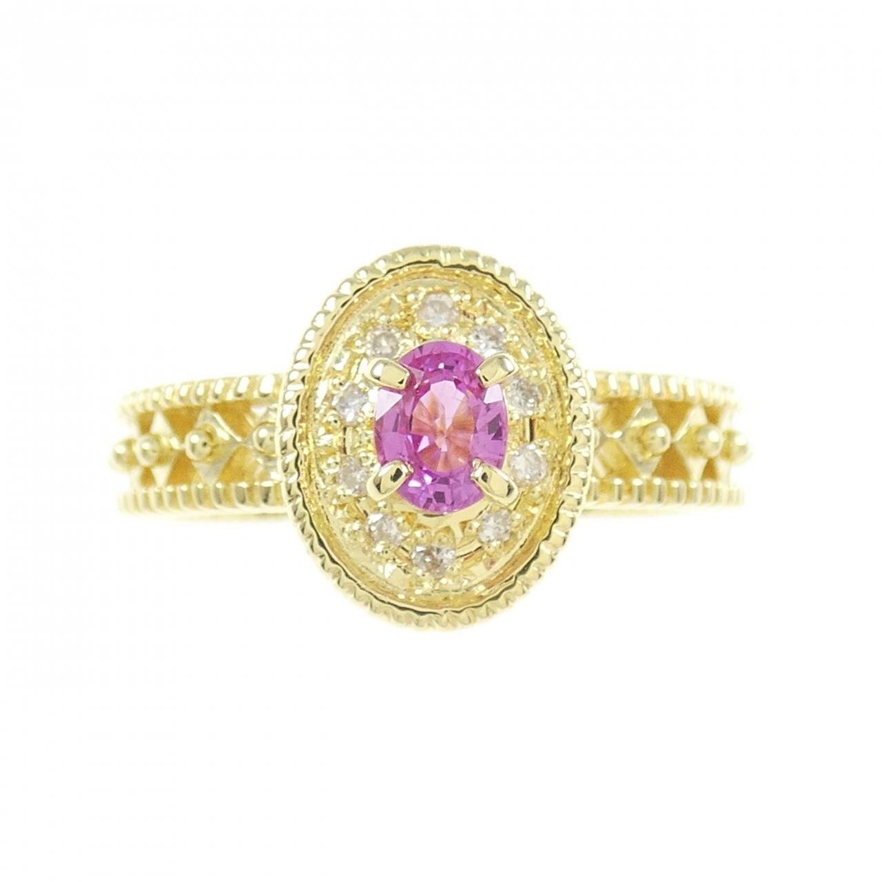 K18YG サファイヤ リング 0.22CT