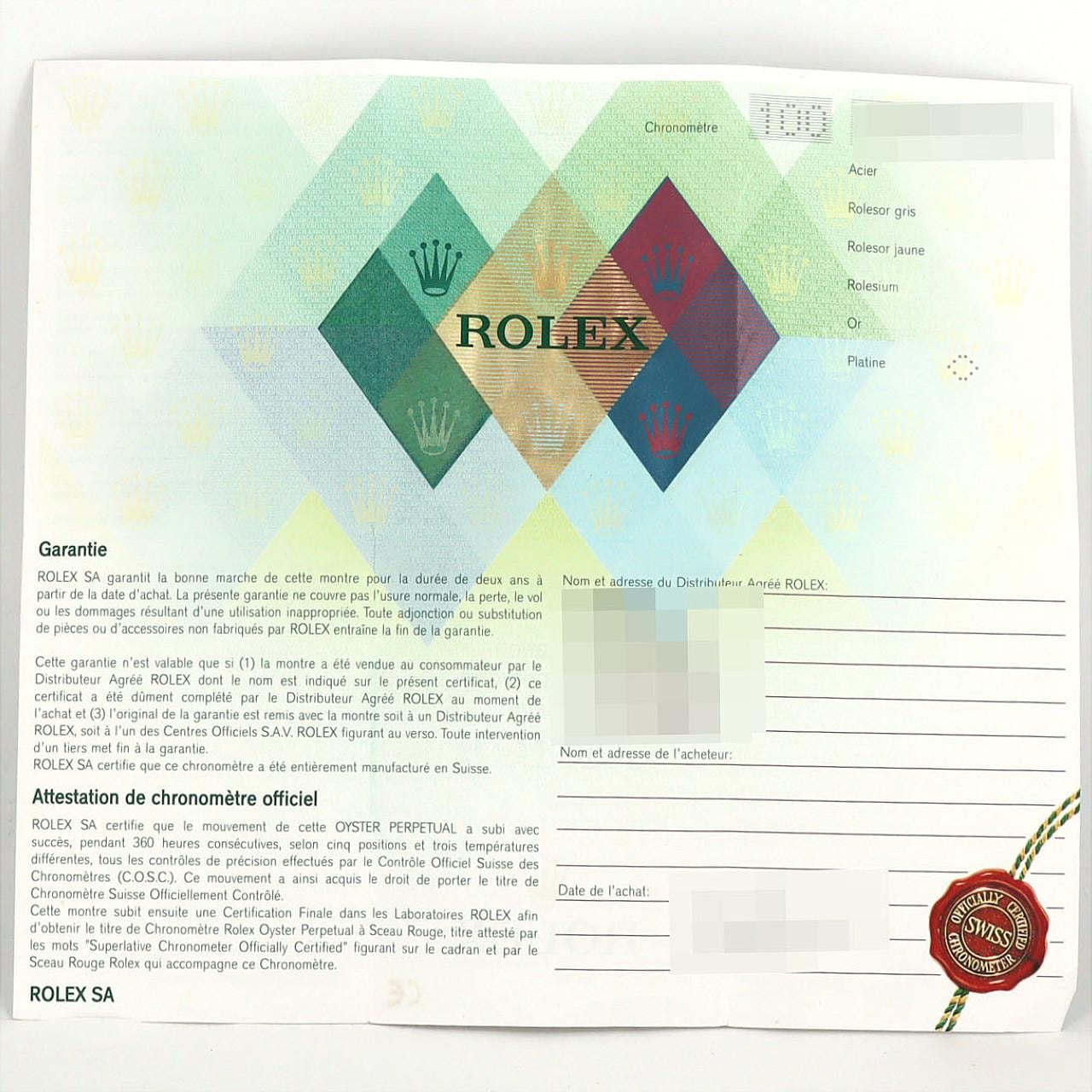 ロレックス デイトジャスト 179166NG PT 自動巻