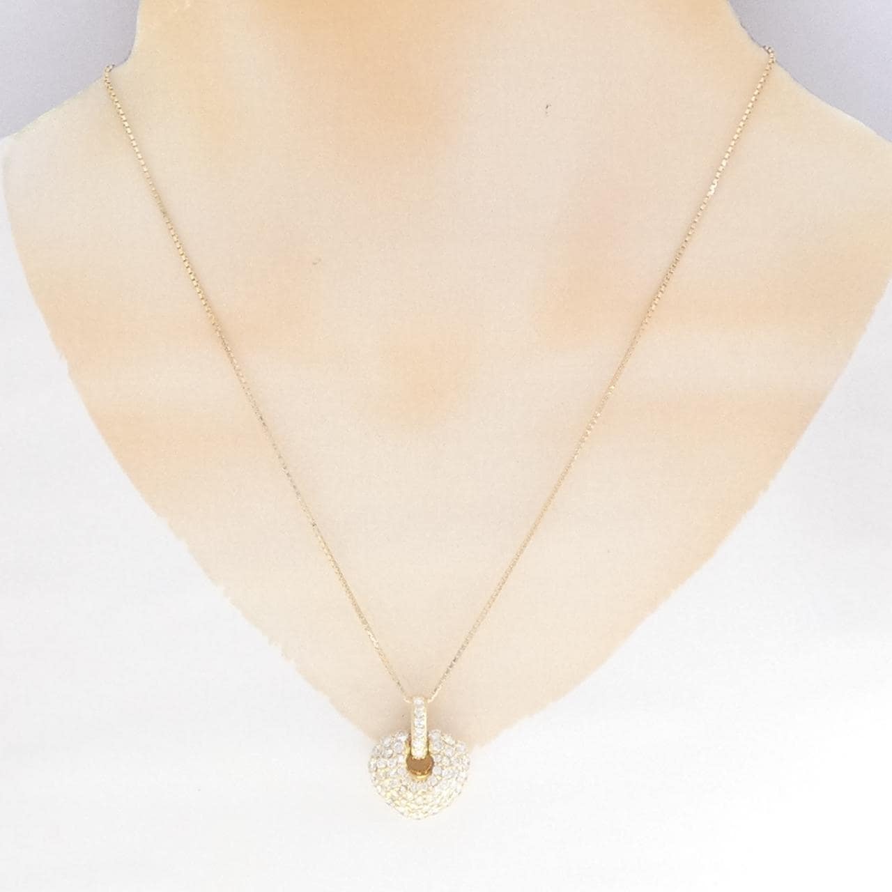 K18YG パヴェ ダイヤモンド ネックレス 2.08CT
