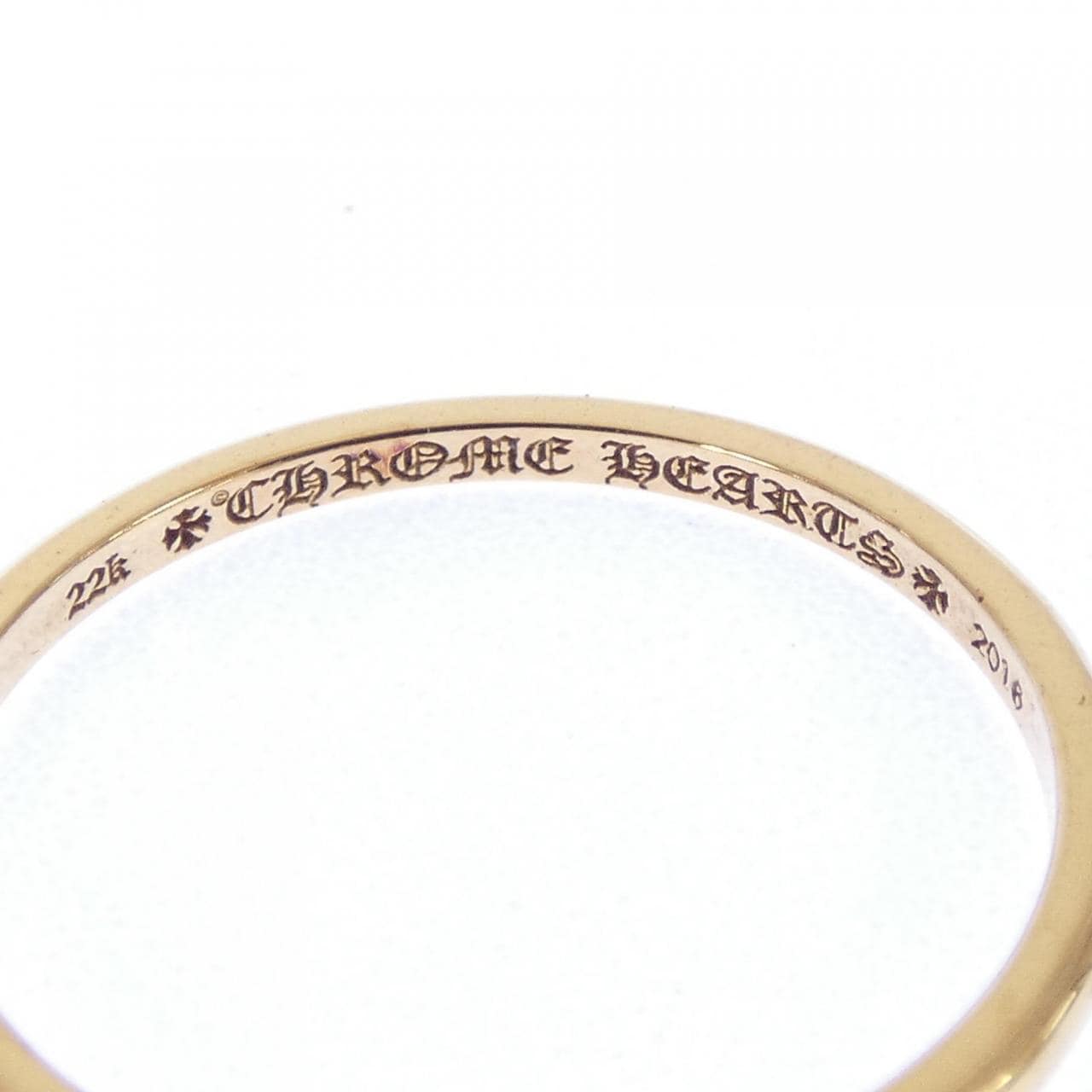クロムハーツ CHROME HEARTS WDDNG BND RND BBLGM 207155015GLD RING