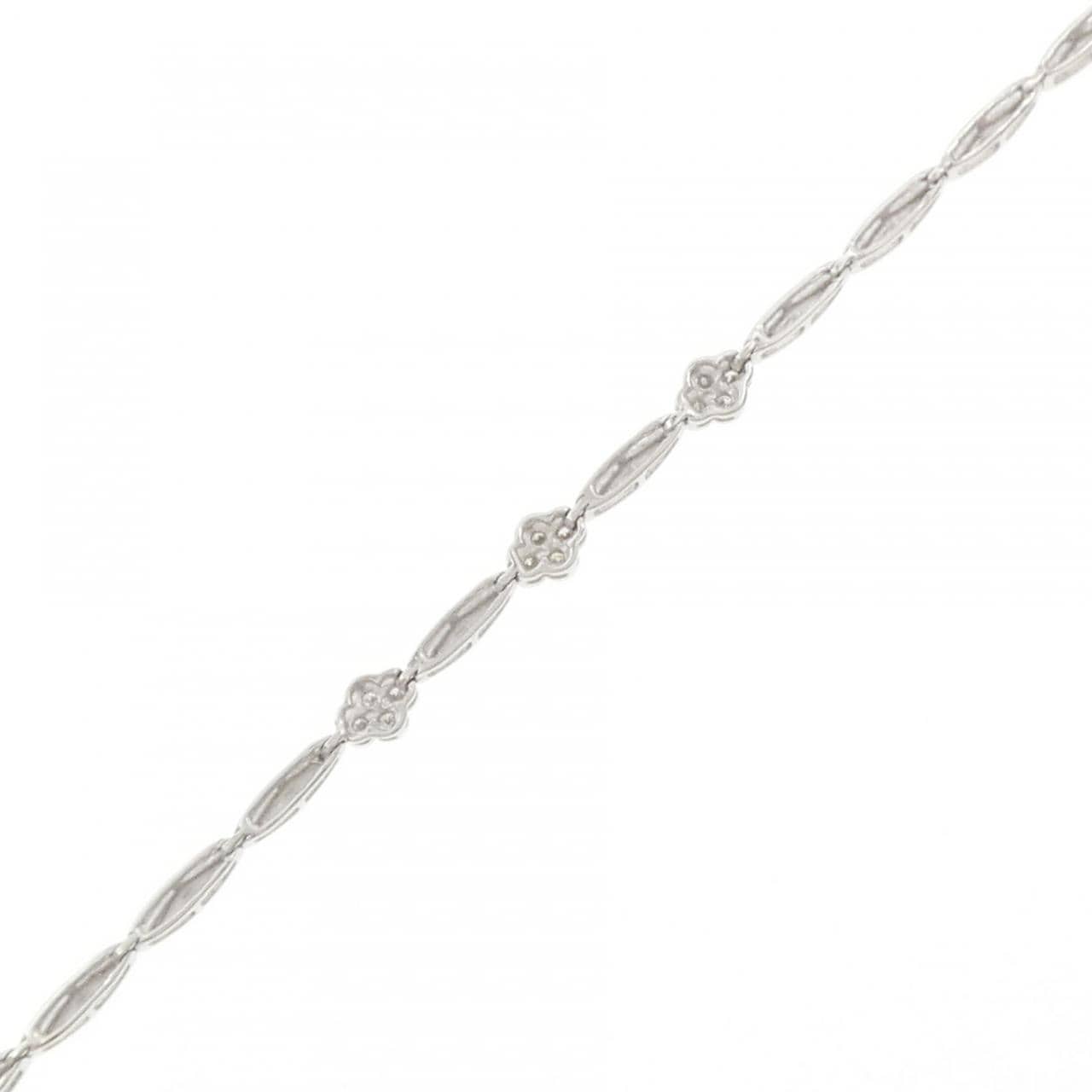 K18WG ダイヤモンド ブレスレット 0.12CT