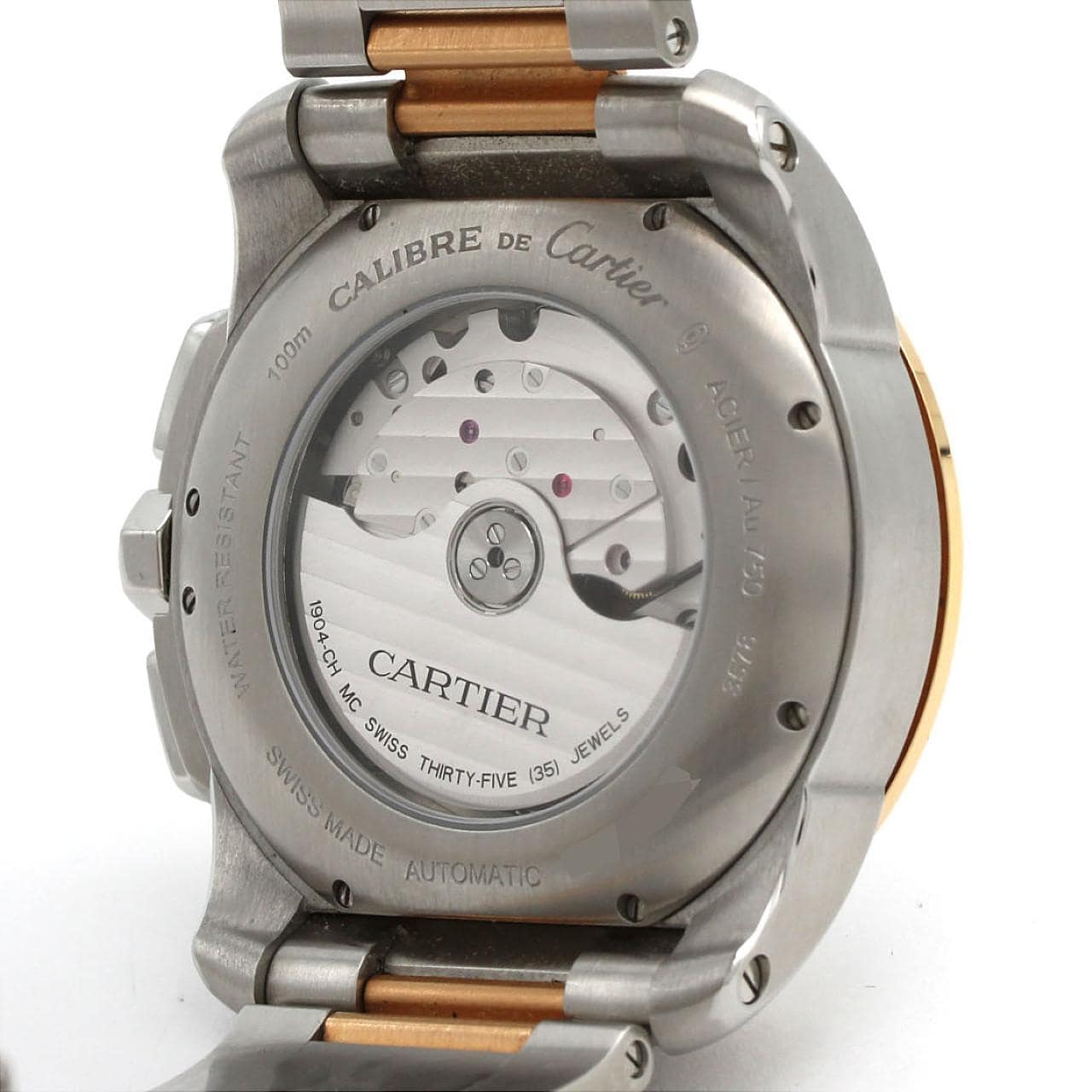 【ノーメンテナンス還元価格】カルティエ カリブル･ドゥ･カルティエクロノ PGコンビ W7100042 SSxPG 自動巻