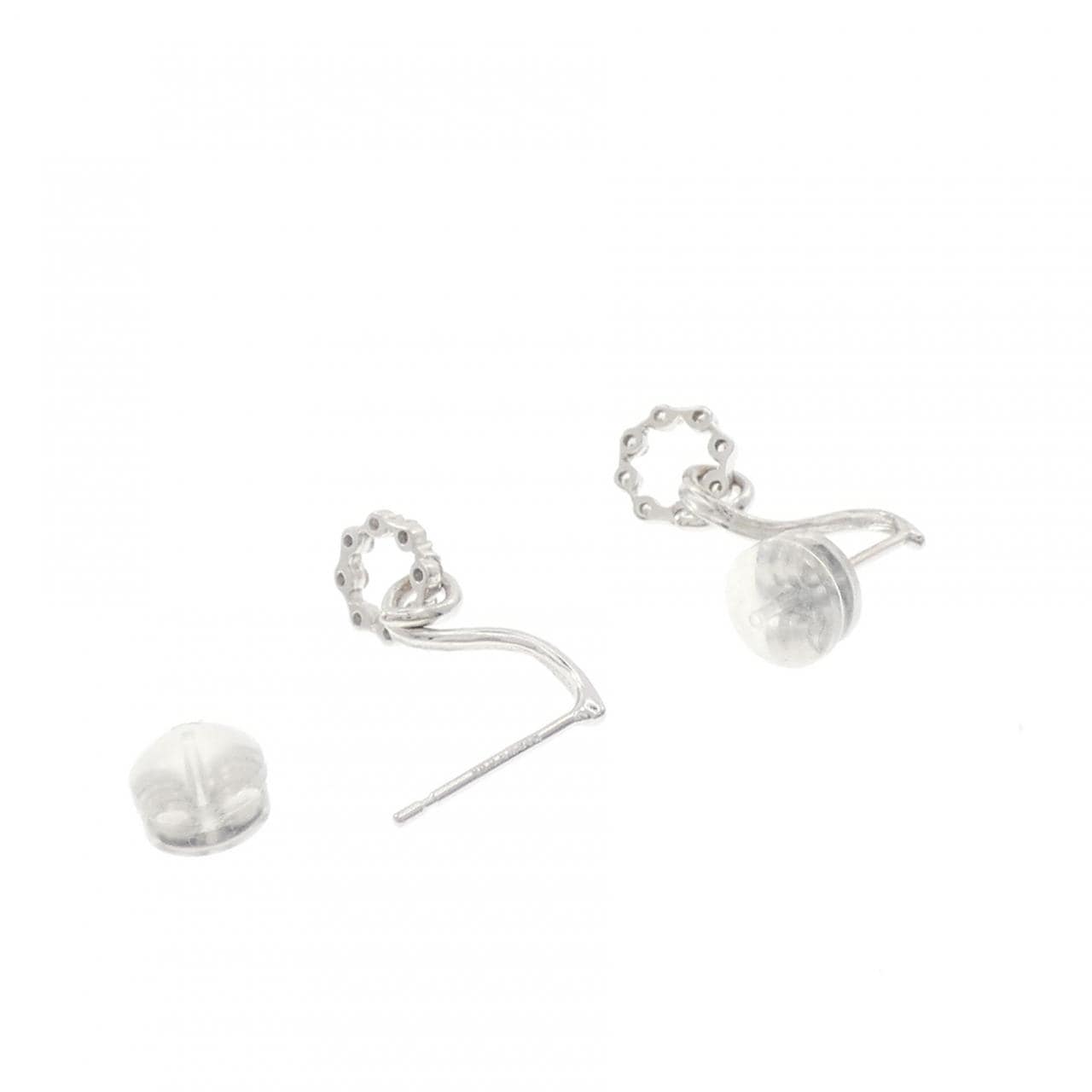 K18WG ダイヤモンド ピアス 0.10CT