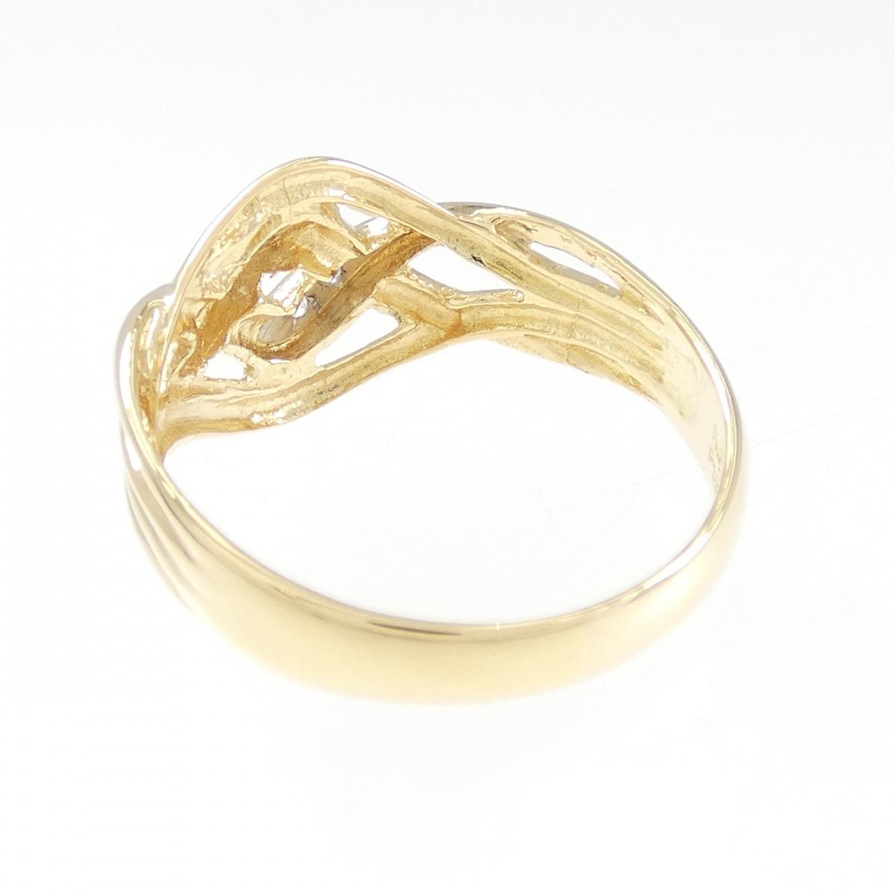 K18YG/PT900 ダイヤモンド リング 0.033CT