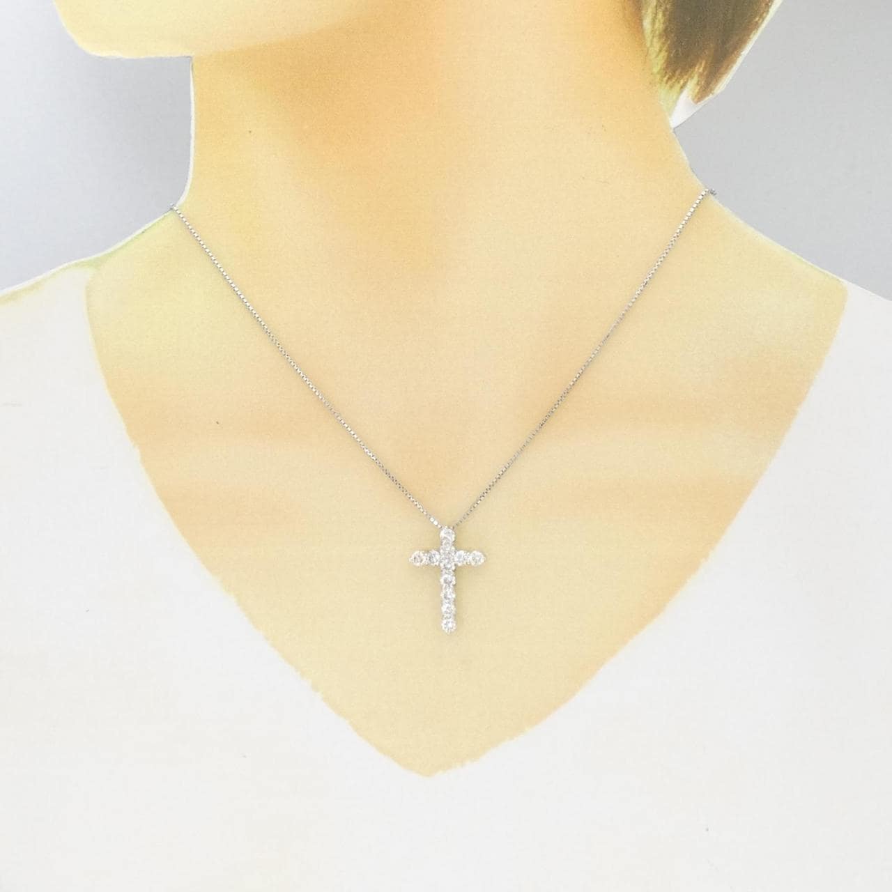 PT Cross Diamond Necklace 1.50CT