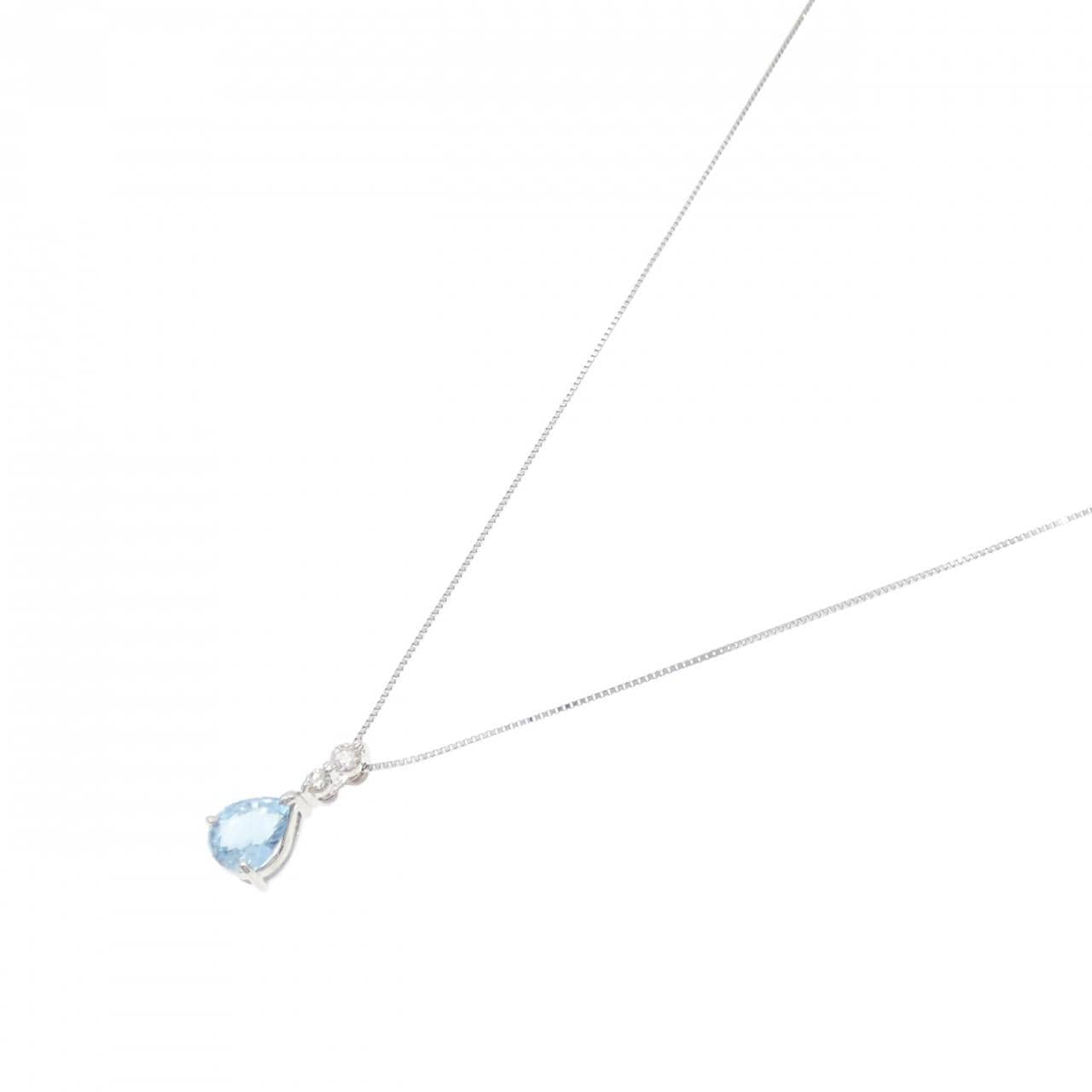 【リメイク】PT アクアマリン ネックレス 1.03CT