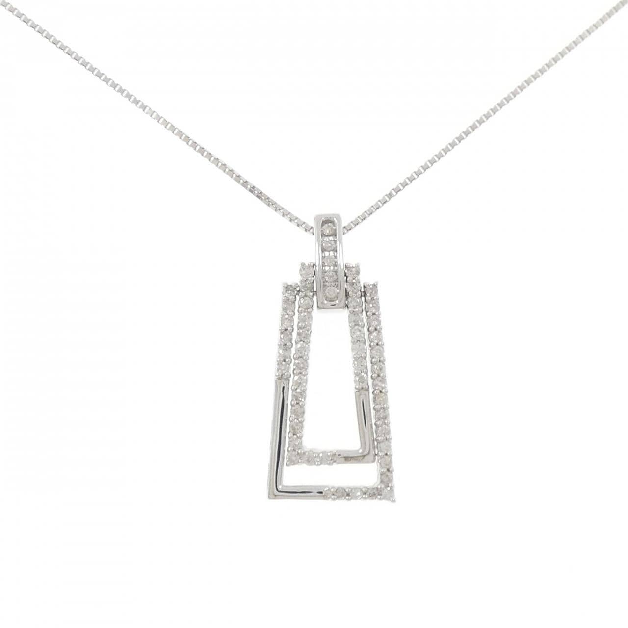 K18WG ダイヤモンド ネックレス 0.50CT