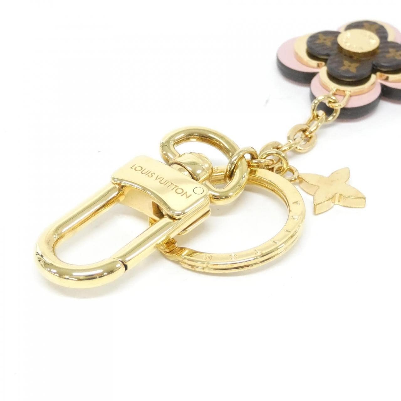 ルイヴィトン モノグラム ポルト クレ ブルーミング フラワーBB M63085 キーリング