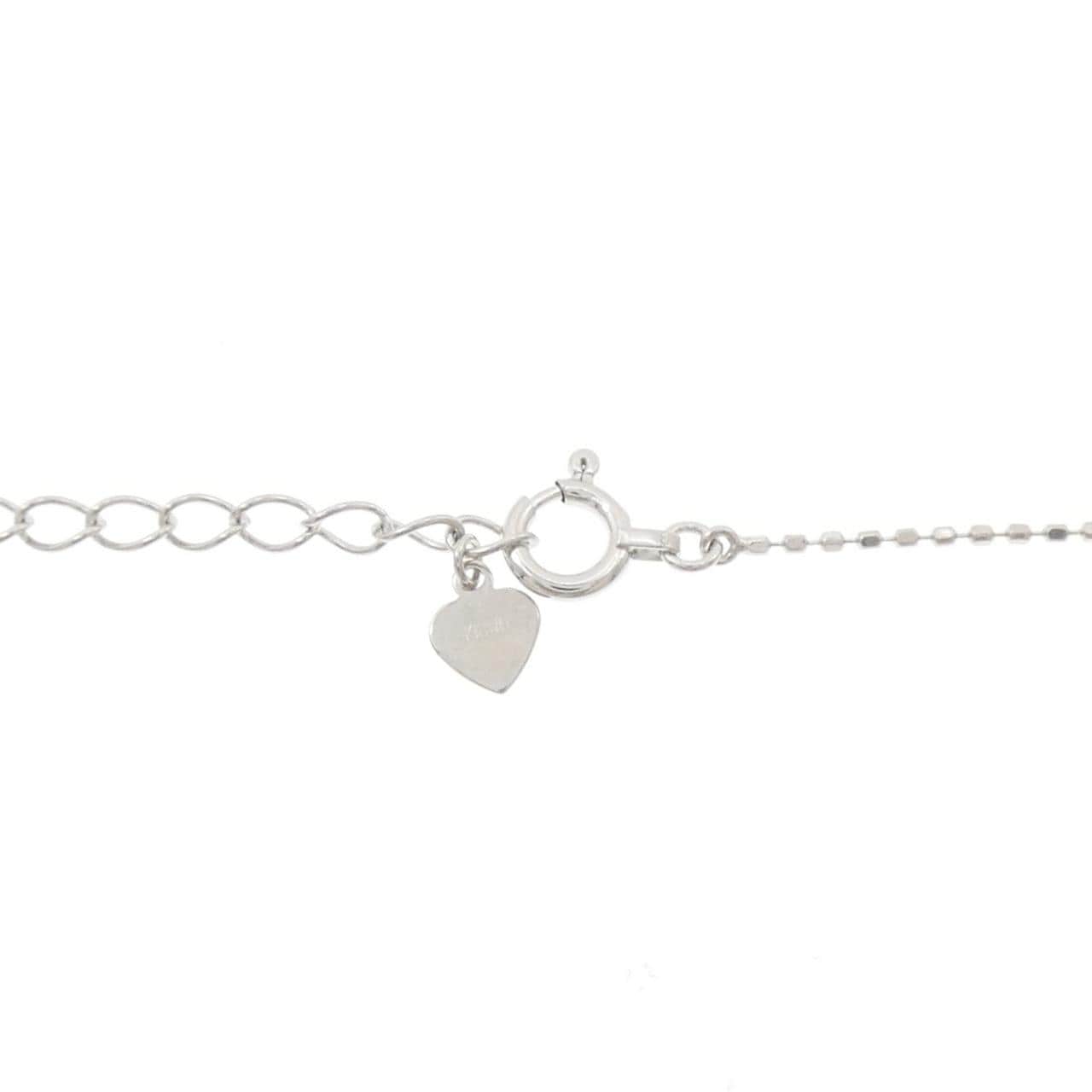 K18WG ハート ダイヤモンド ネックレス 0.02CT