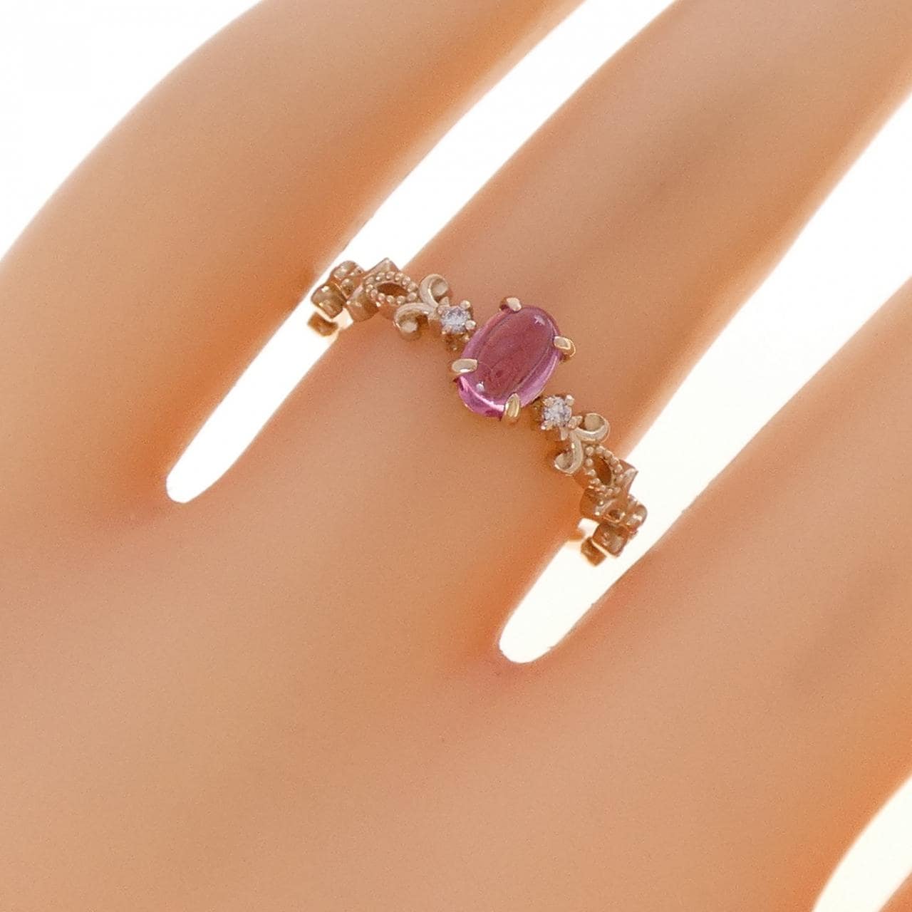 K18PG サファイヤ リング 0.67CT