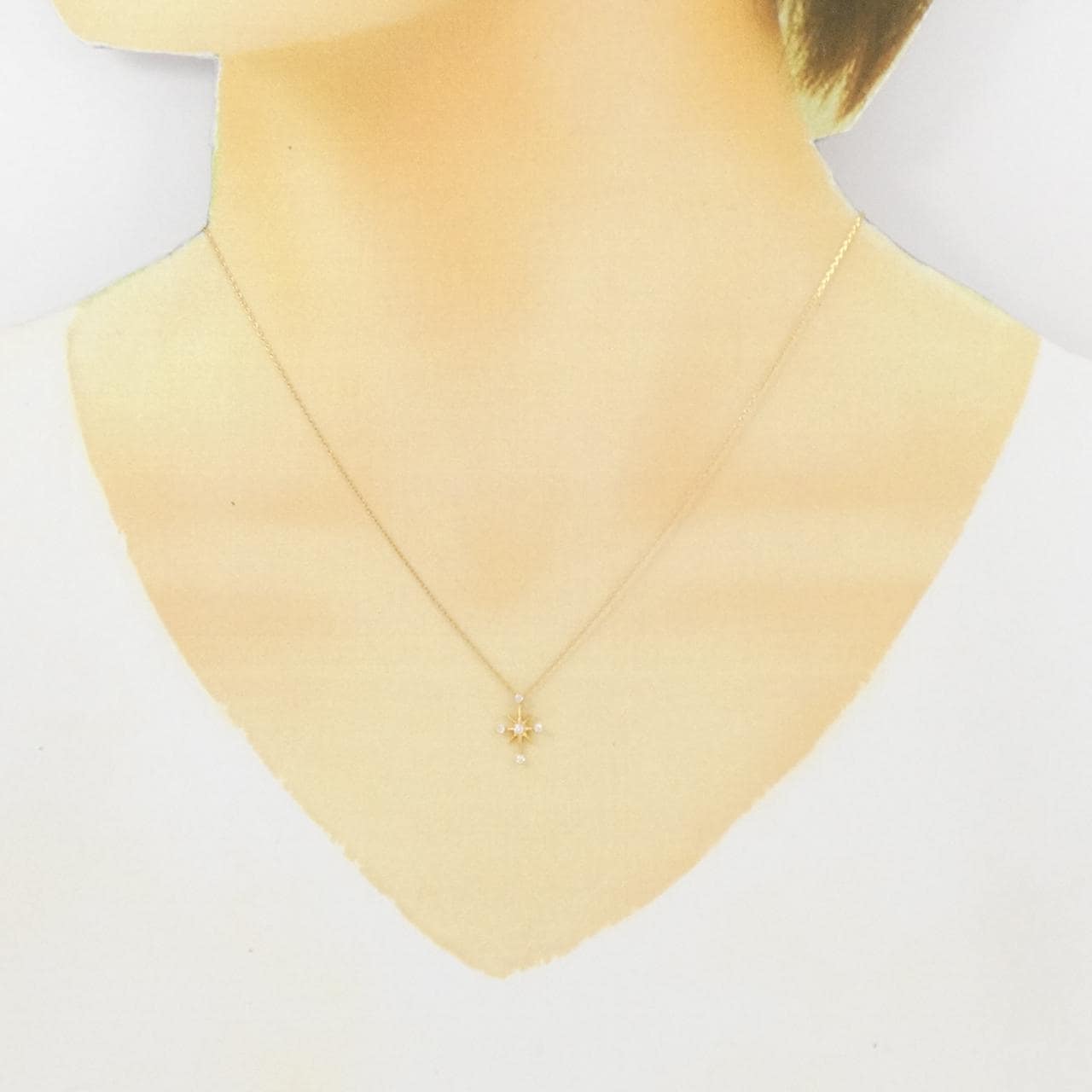 STAR JEWELRY十字星項鍊 0.04CT