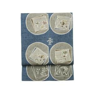 名古屋帯　染紬　友禅加工