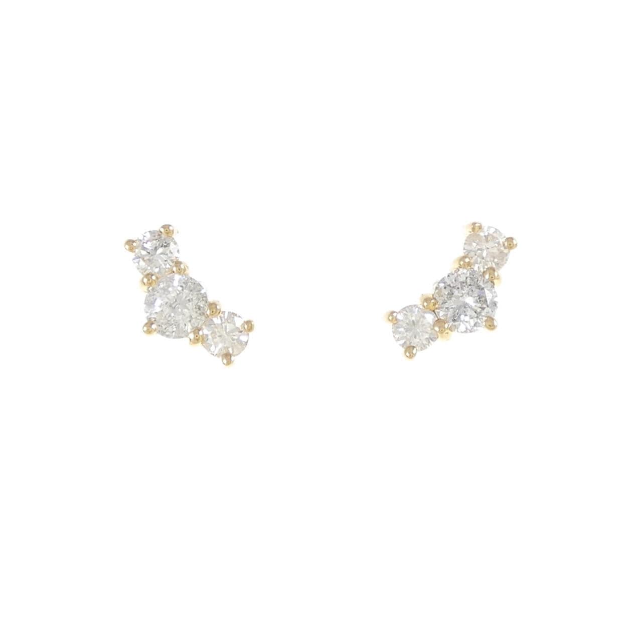 K18YG ダイヤモンド ピアス 1.015CT