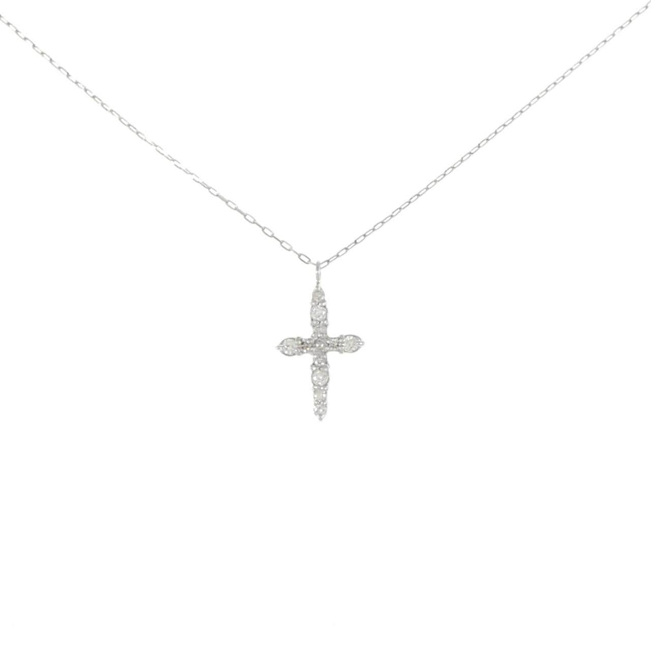 [BRAND NEW] PT Cross Diamond Necklace 0.10CT