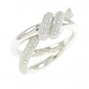 ティファニー ノット ダブル ロウ リング 0.31CT