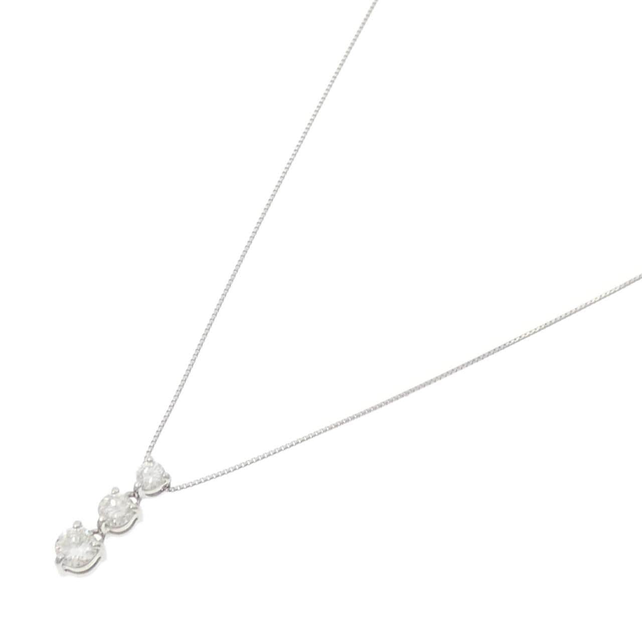 PT850 スリーストーン ダイヤモンド ネックレス 0.60CT